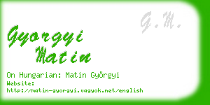 gyorgyi matin business card